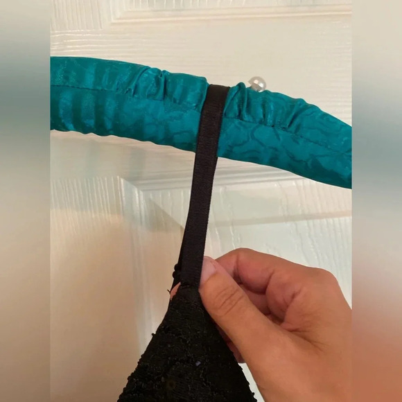 NWT Lily Rose black lace sequin evening cocktail dress small - Picture 5 of 13